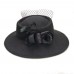 5658CM 's Retro England Bucket Pork Pie Hat Wool Felt Bowknot Wide Brim   eb-49877928